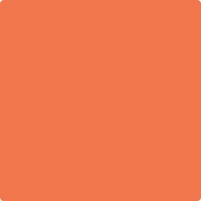 84-Fiesta: Orange a paint color by Benjamin Moore avaiable at Clement's Paint in Austin, TX.