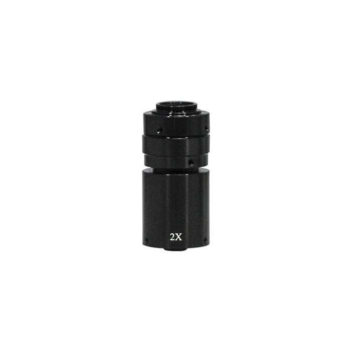 2X Microscope Camera Coupler C-Mount Adapter 25.4mm, SKU MZ07016171, three quarter front view