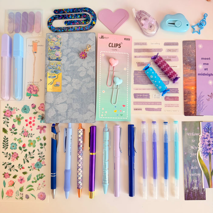 Lavender & Sky Blue Stationery Bundle