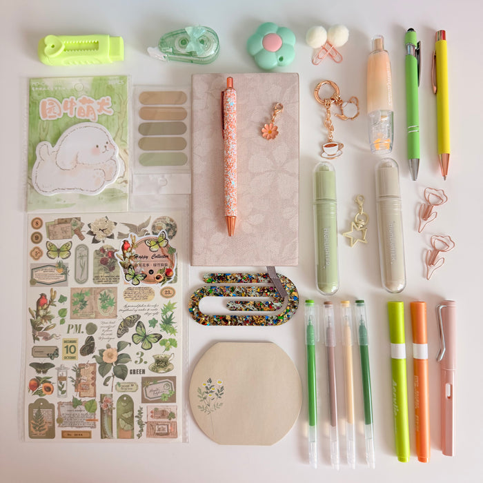 Sage Green & Beige Stationery Set