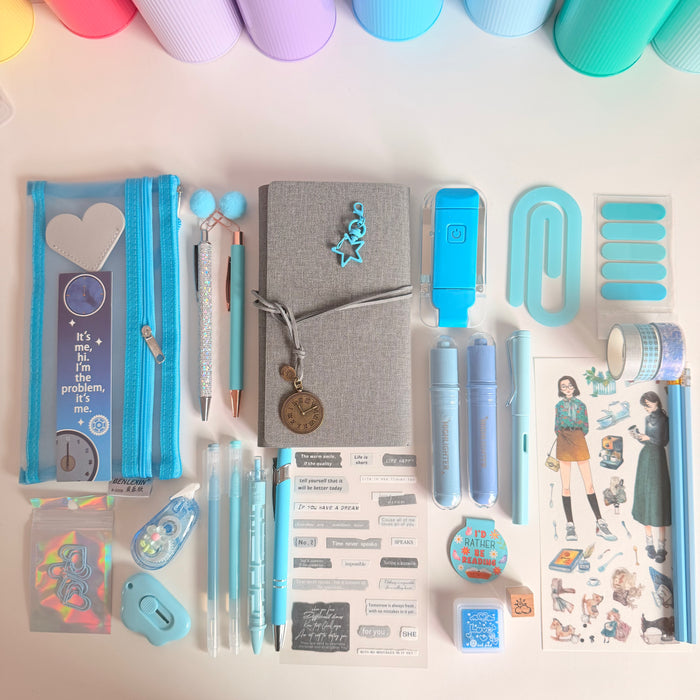 Blue & Gray Stationery Bundle