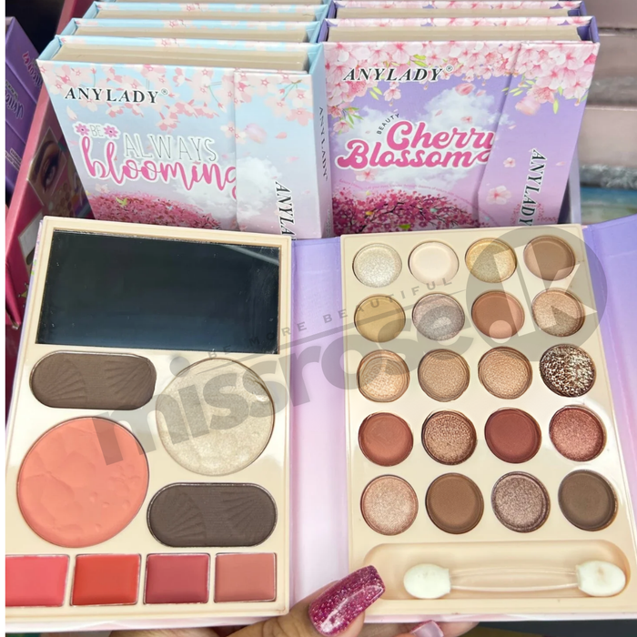 ANYLADY Always Blossom Makeup Palette (EYESHADOW/ BLUSHER/ LIP STICK CREAM/ HIGHLIGHTER/ EYEBROW POWDER )