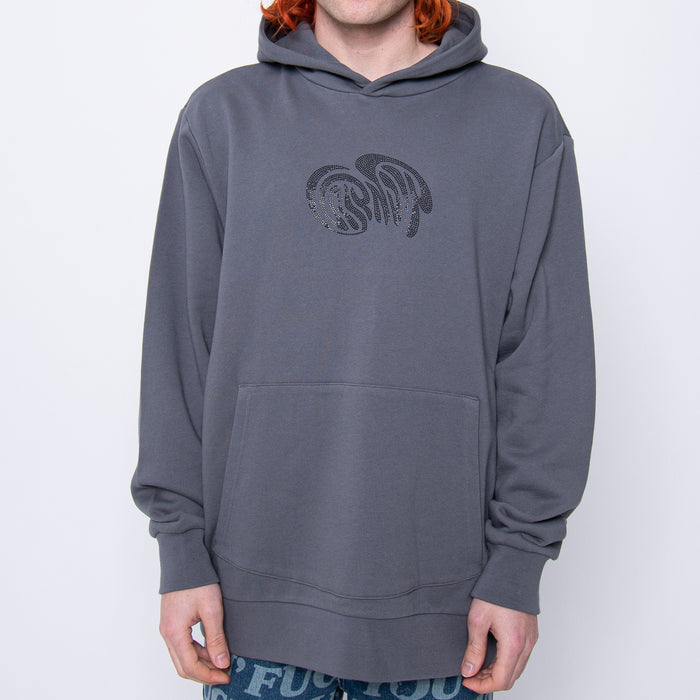 368219 Beautiful Trip Rhinestone Hoodie (Charcoal)