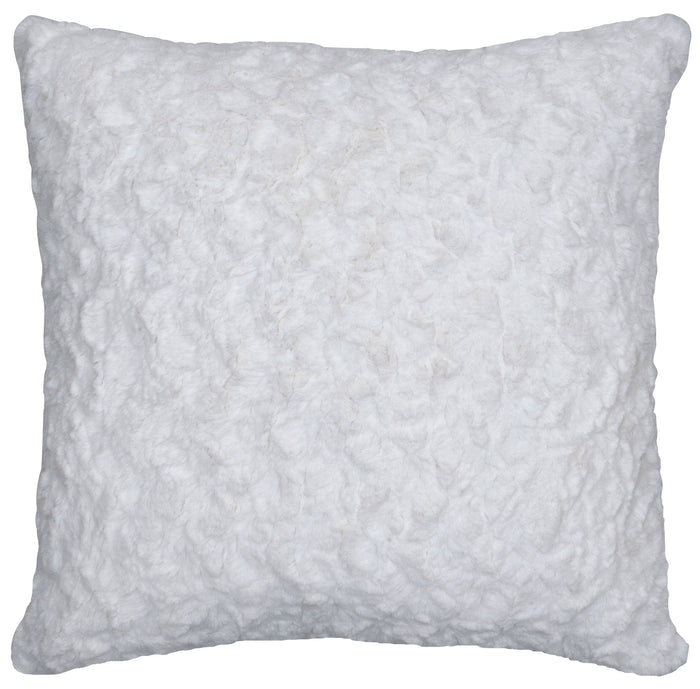 Bella Cream Faux Fur Euro Sham - 26"x26"