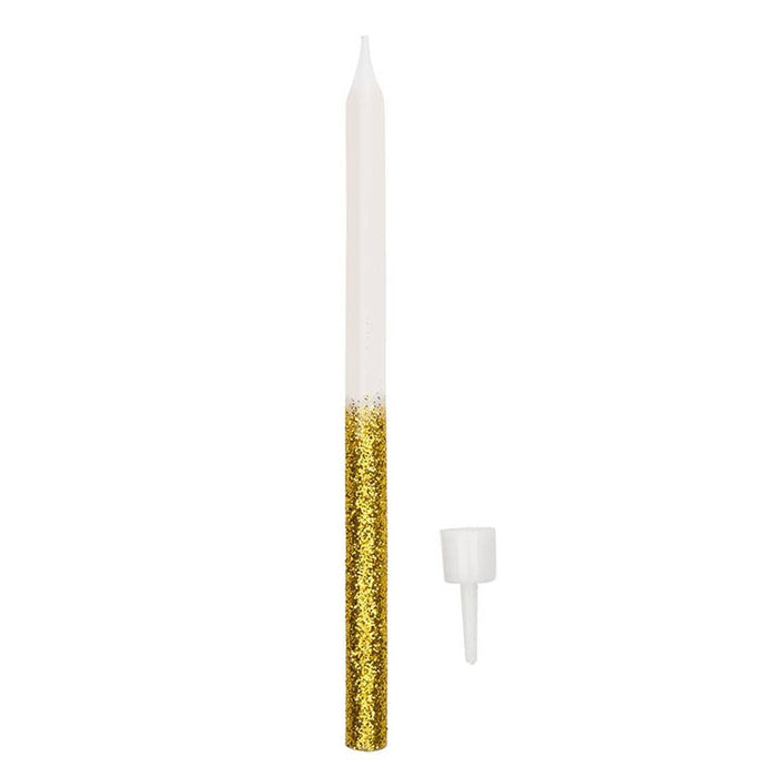 Birthday Candles - Gold Glitter Dip