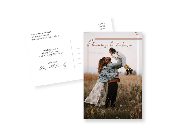 Boho Minimalist Arch Postcard