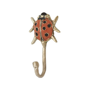 Brass Ladybug Wall Hook