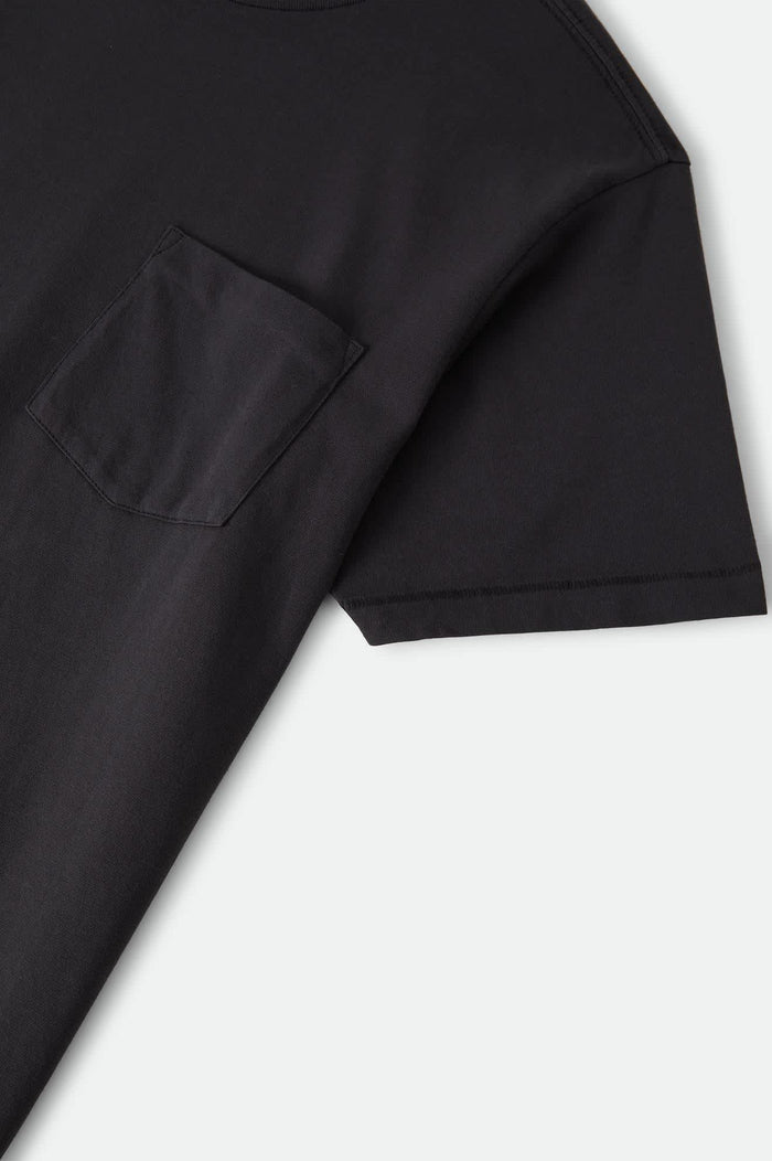 Men's Brixton Baseline Pocket T-Shirt in the color Black - Additional Laydown image