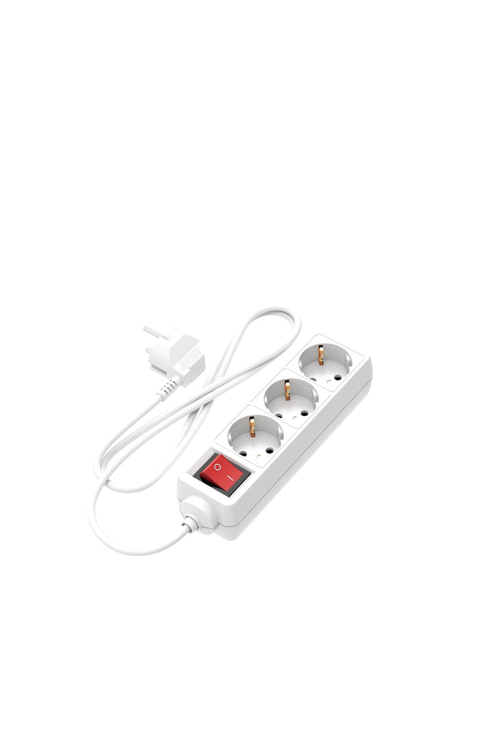 Calex Receptacle - 3-way - Switch - White - 1.4m cable