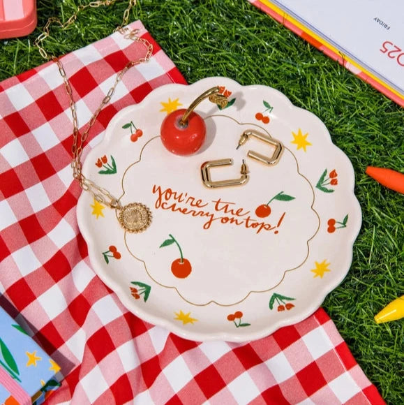 Ceramic "You're the cherry on top" Trinket Tray