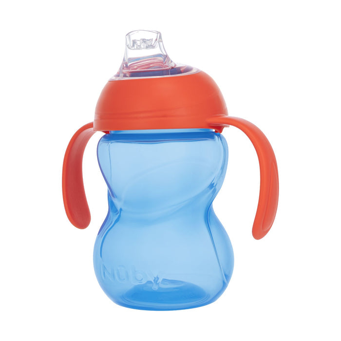 The Clik-It 2-Handle Sippy Cup (2 Pack) | Red / Yellow features two easy-grip handles, a soft silicone spout, and a spill-proof design for comfortable drinking.