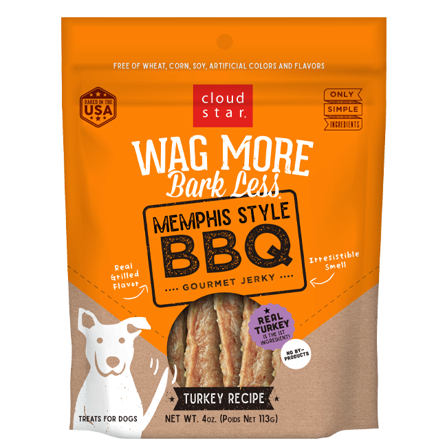 Cloud Star Wag More Bark Less Memphis Style BBQ Turkey Jerky
