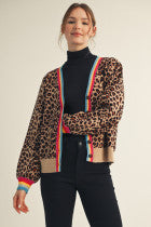 Colorful Leopard Cardi