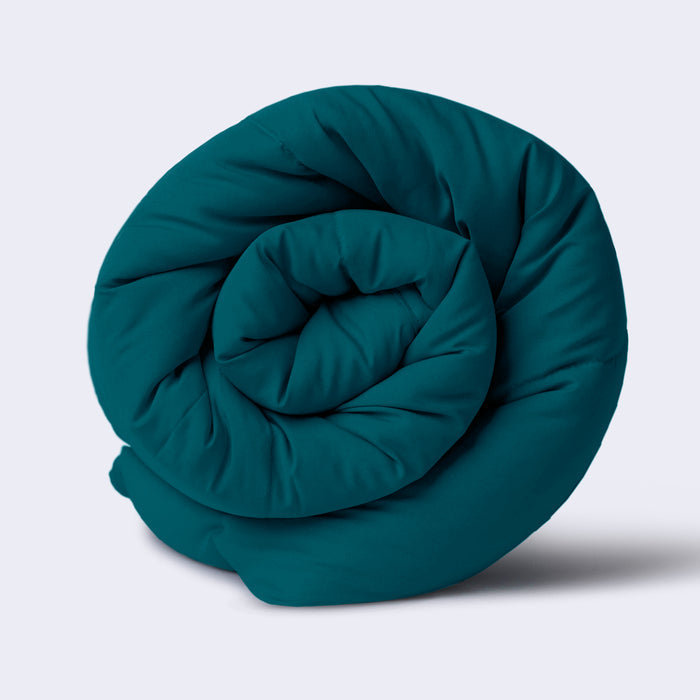 Comforter|Reversible|Microfiber|Comforter|Deep|Teal|And|Ash|Grey|