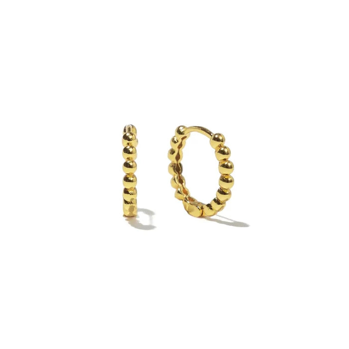 Dainty Beaded Hoops 