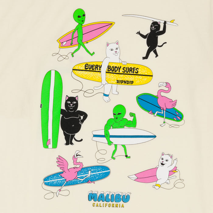378610 Everybody Surfs Tee (Natural)