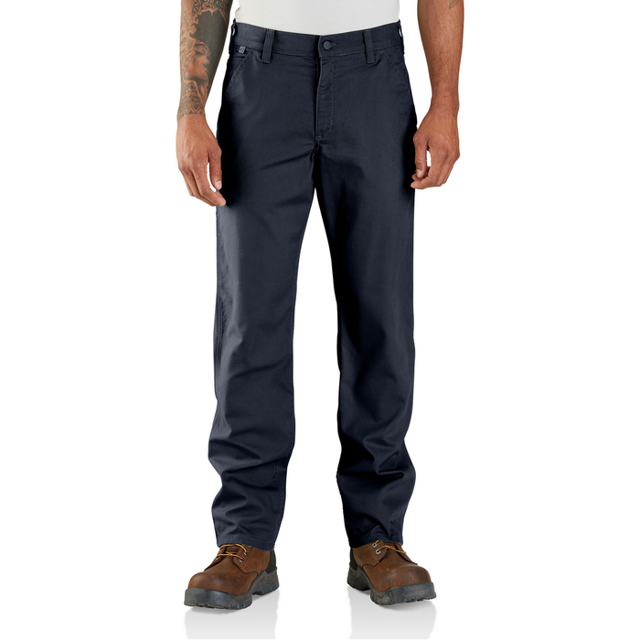 Flame-Resistant Rugged Flex Relaxed Fit Canvas Work Pant - I26-Navy | Carhartt 104986
