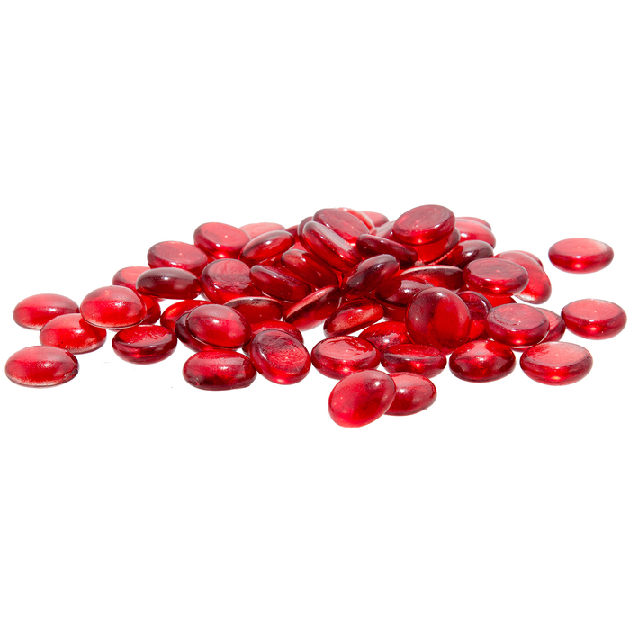 FLAT MARBLES | 5-Pounds per Pack - Red