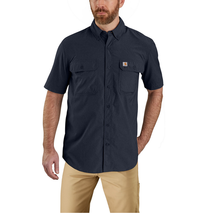 Force Relaxed Fit Lightweight Short-Sleeve Shirt - I26-Navy | Carhartt 105292
