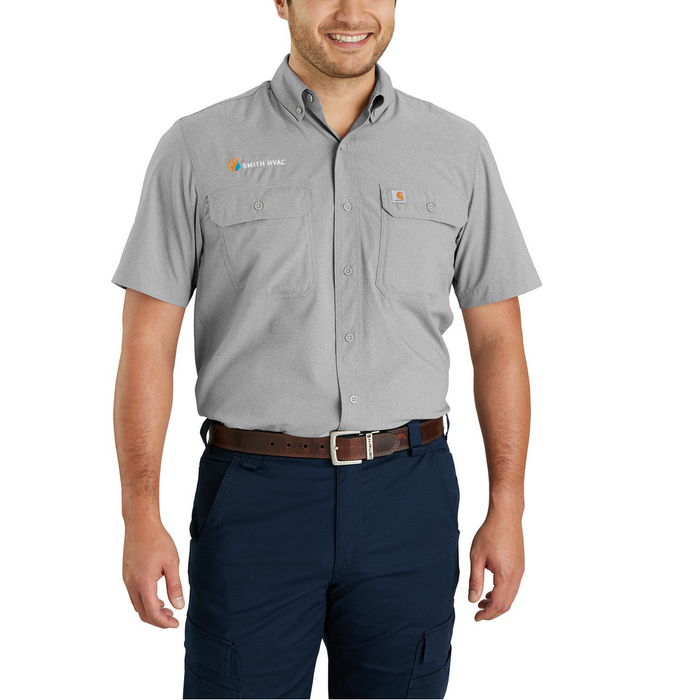 Force Relaxed Fit Lightweight Short-Sleeve Shirt - STL-Steel | Carhartt 105292
