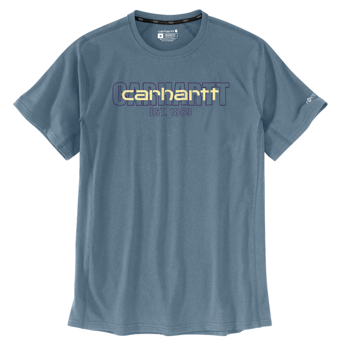 Force Relaxed Fit Midweight Short-Sleeve Logo Graphic T-Shirt - HG7-Thundercloud | Carhartt 106653
