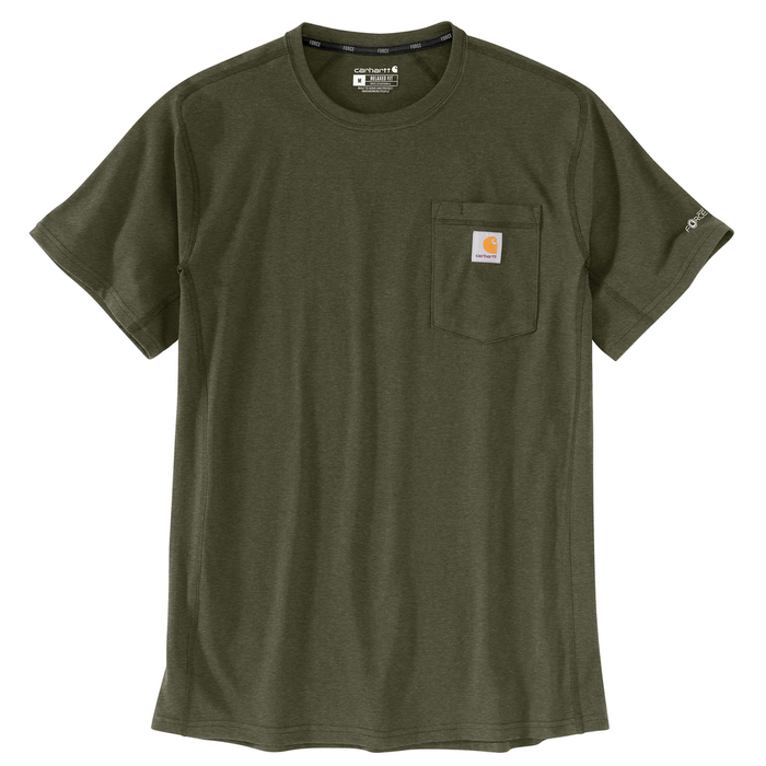 Force Relaxed Fit Midweight Short-Sleeve Pocket T-Shirt - G73-Basil Heather | Carhartt 106652