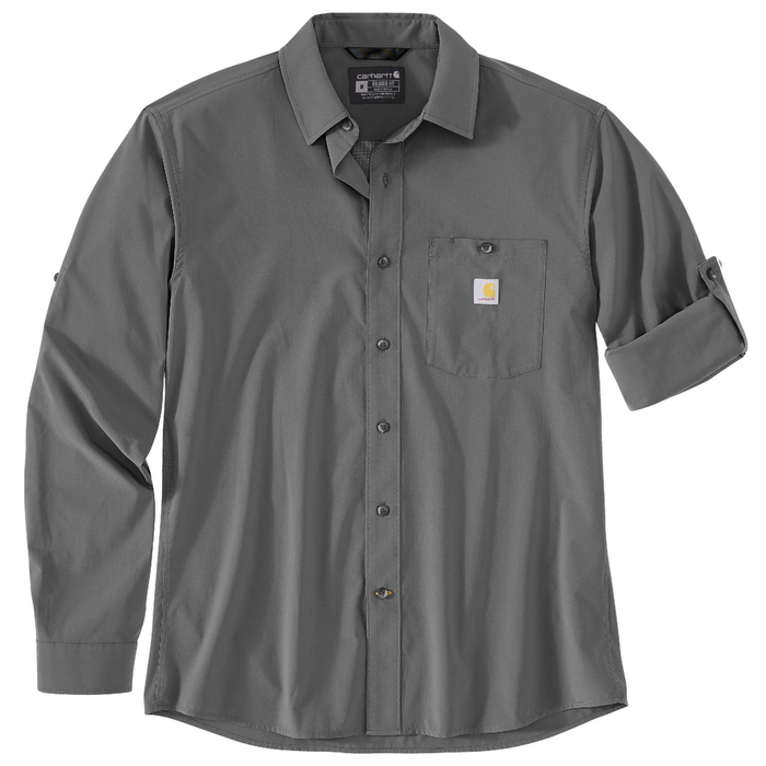Force Sun Defender™ Relaxed Fit Lightweight Long-Sleeve Shirt - STL-Steel | Carhartt 106552