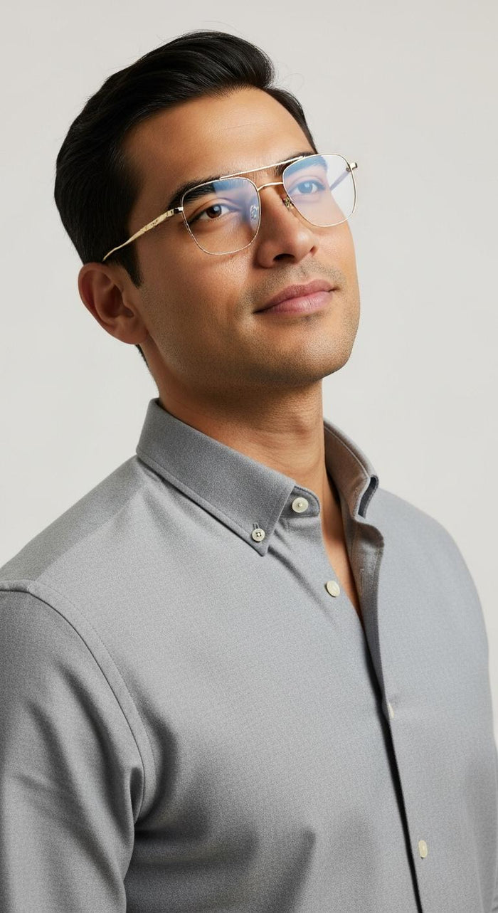 Golden Brown Square Full Rim