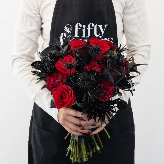 Gothic Vibes Flower Bouquet Apron - Image