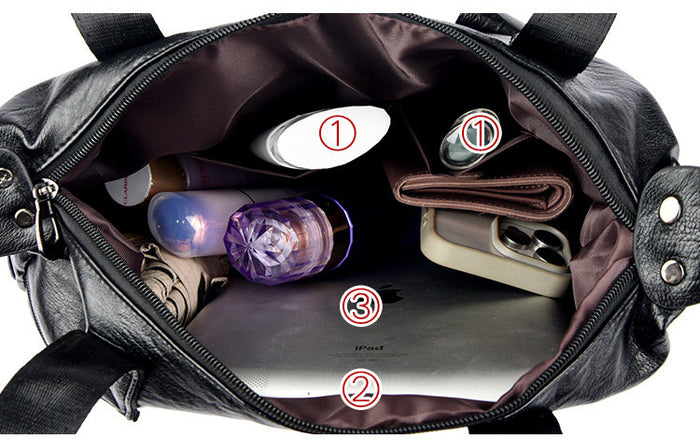H2110 - Simple Retro Large Capacity Women's Shoulder Bag
