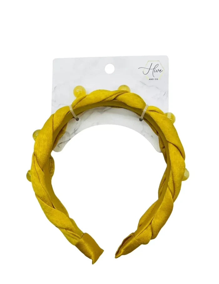 Hive & Co. Yellow braided headband