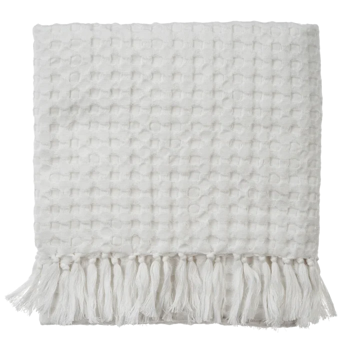 Honeycomb Bath Towel, White - Magnolia Lane co. Home + Garden + Gift
