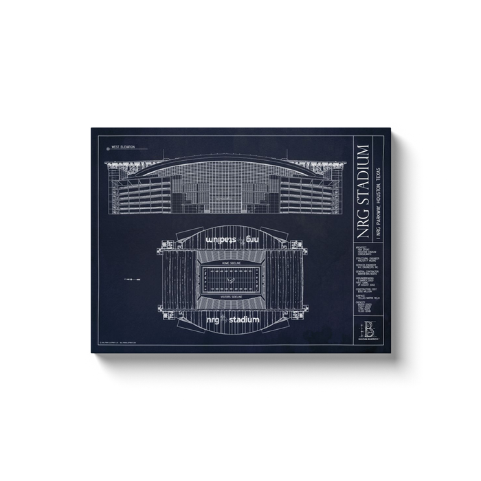 Houston Texans - NRG Stadium - Team Colors - 18x24" Canvas