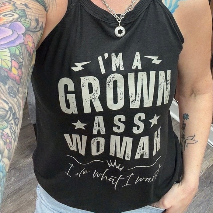 I'm A Grown Ass Woman Rocker Tank or Tee