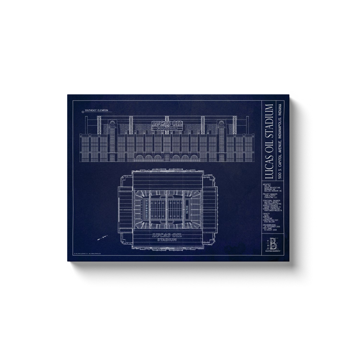 Indianapolis Colts - LucasOil Stadium - Team Colors - 18x24" Canvas