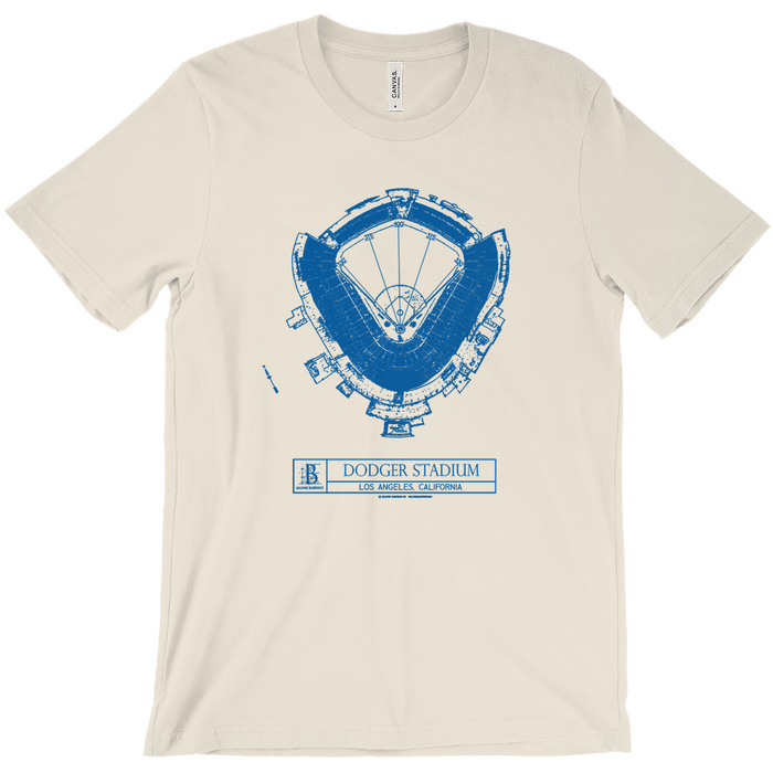 LA Dodgers - Dodger Stadium (White) Team Colors T-shirt