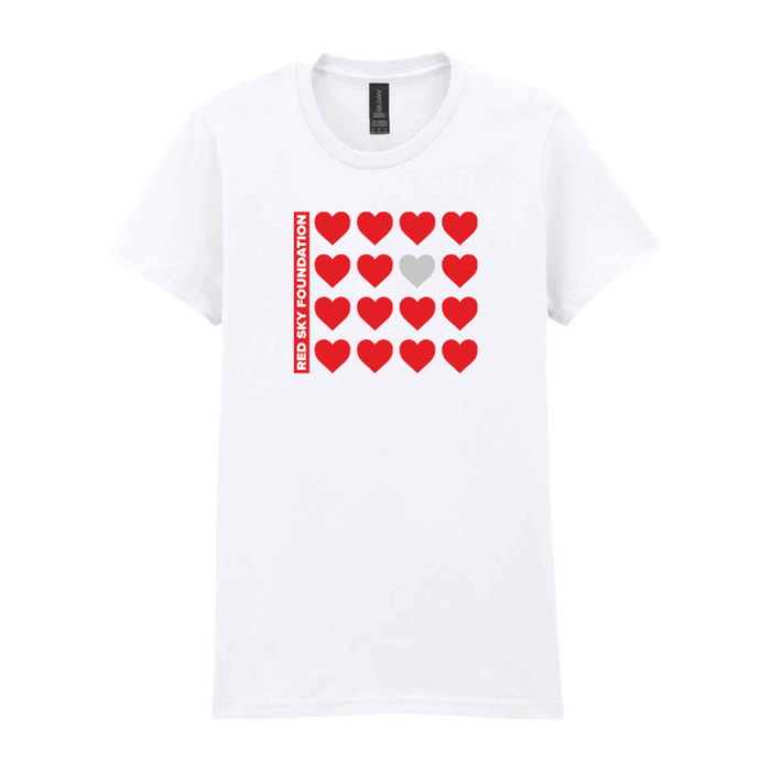 Lady fit Hearts by Josie t-shirt in white