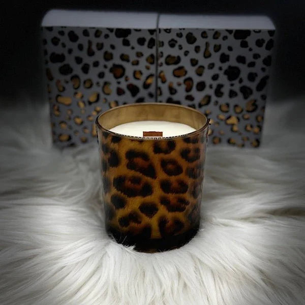Leopard Print Soy Candle