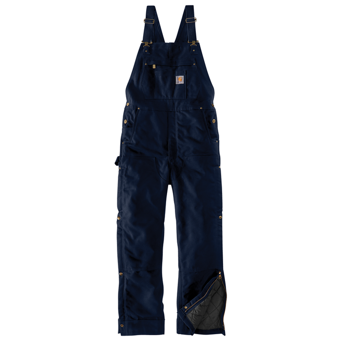 Loose Fit Firm Duck Insulated Bib Overall - DNY-Dark Navy | Carhartt 106672