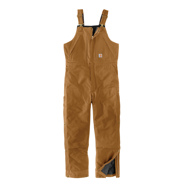 Loose Fit Firm Duck Insulated Biberall - BRN-Carhartt Brown | Carhartt 106682