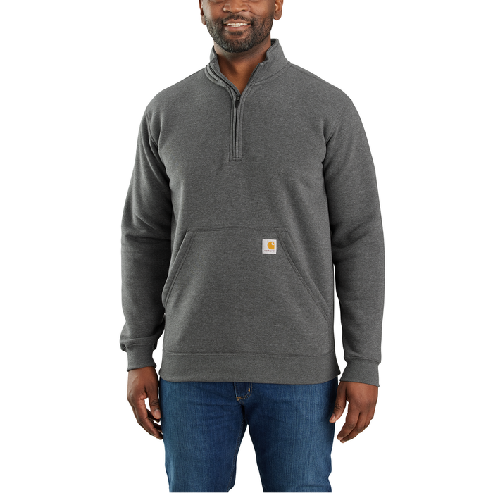 Loose Fit Midweight Quarter-Zip Mock-Neck Sweatshirt - CRH-Carbon Heather | Carhartt 105294