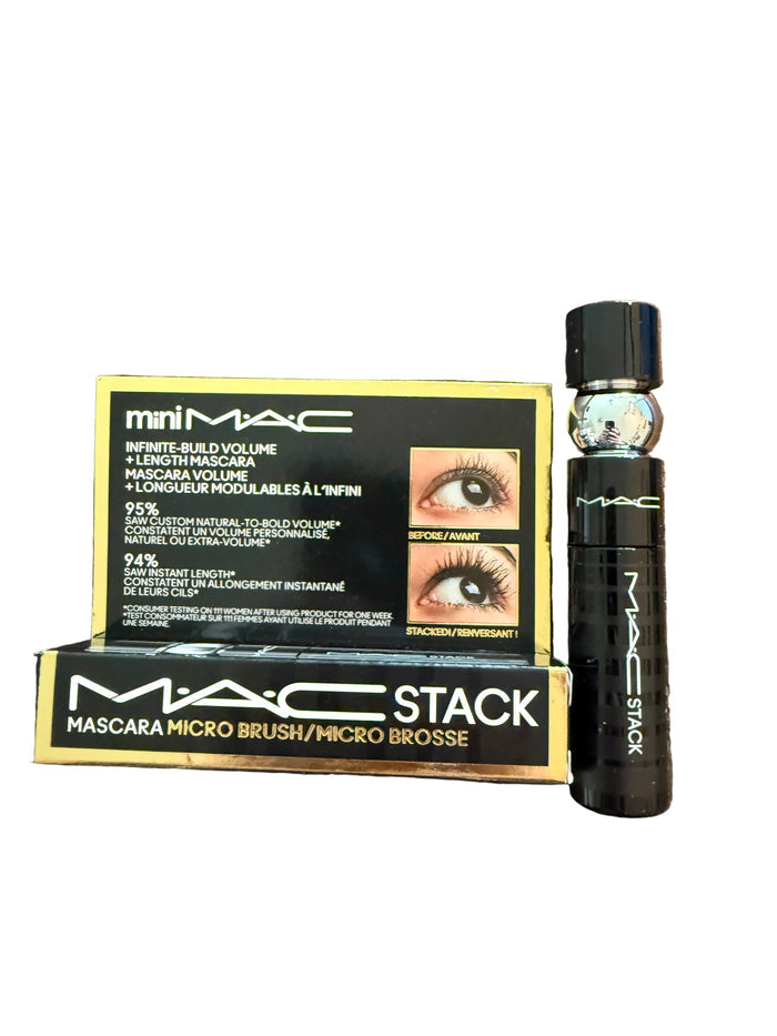 M·A·CStack Mascara / MINI MAC Micro Brush - Black 8ml NIB