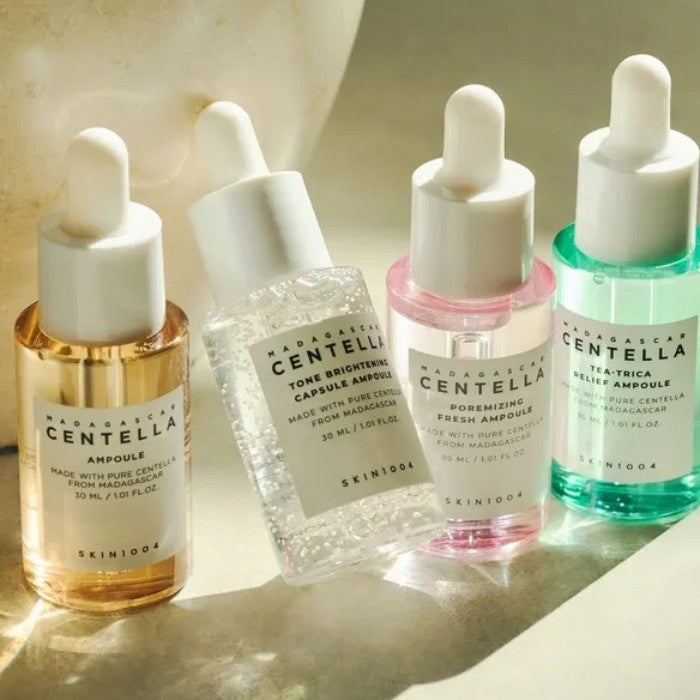 MADAGASCAR CENTELLA AMPOULE KIT GIFT BOX - Set 4 Serumuri Travel Size