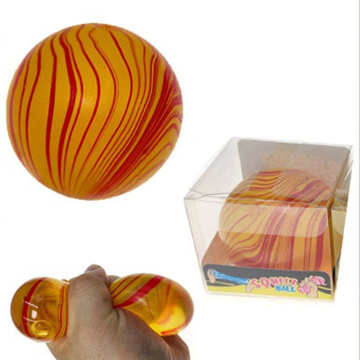 Marbled Round Shaped Maltose Squishy Toy: ASSORTED COLOR