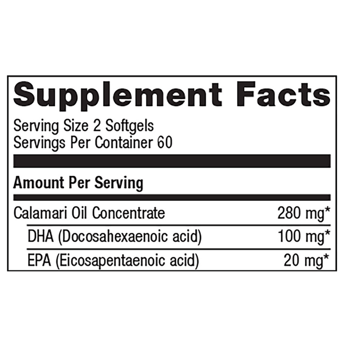 MetaKids DHA by Metagenics Ingredients Label