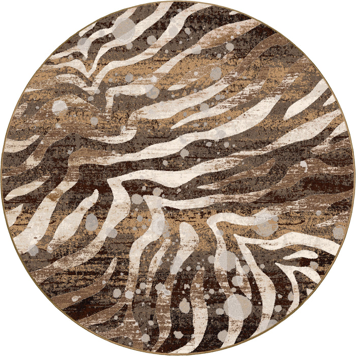 Image of an area rug, Modern Zebra - Silver Splash