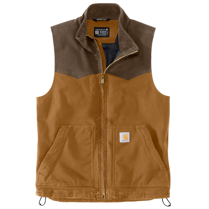Montana Rugged Flex® Duck Relaxed Fit Vest - B84-Carhartt Brown/Coffee | Carhartt 106433