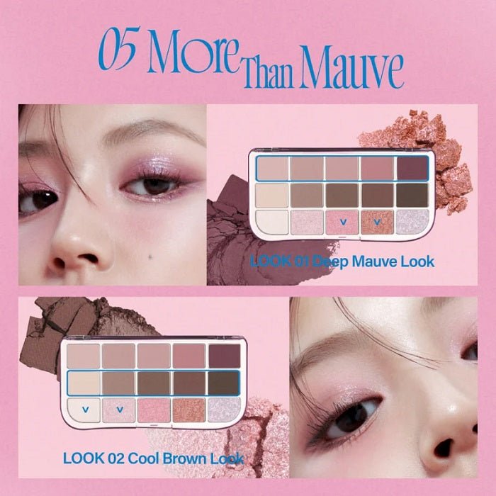 MORE MOOD EYESHADOW PALETTE 05 MORE THAN MAUVE - Paleta Farduri De Pleoape 15 Culori - skinseen.ro