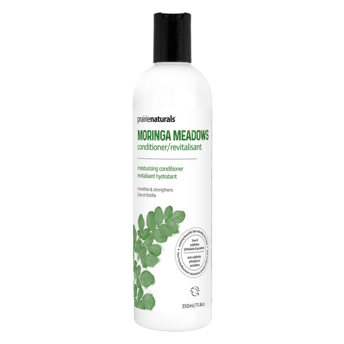 Bottle of Prairie Naturals Moringa Meadows Moisturizing Conditioner 350mL