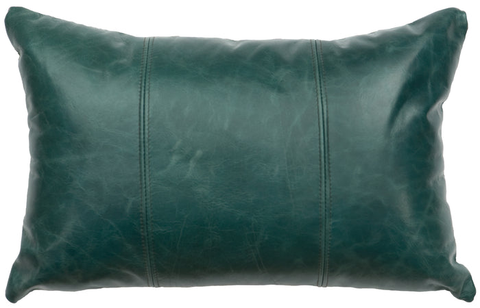Mountain Sierra III Leather Pillow - 12x18 - Fabric Back